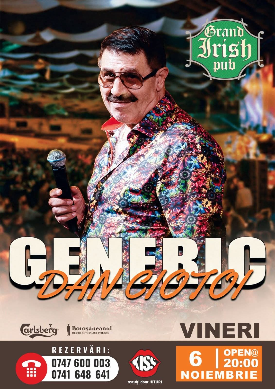 Dan Ciotoi și Generic, concert la Grand Irish Pub Botoșani